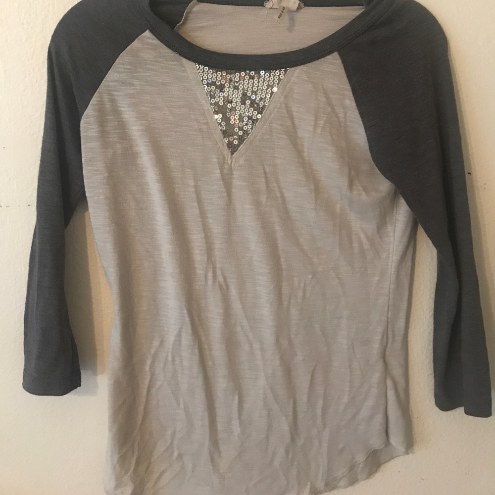 Glitter baseball tee
